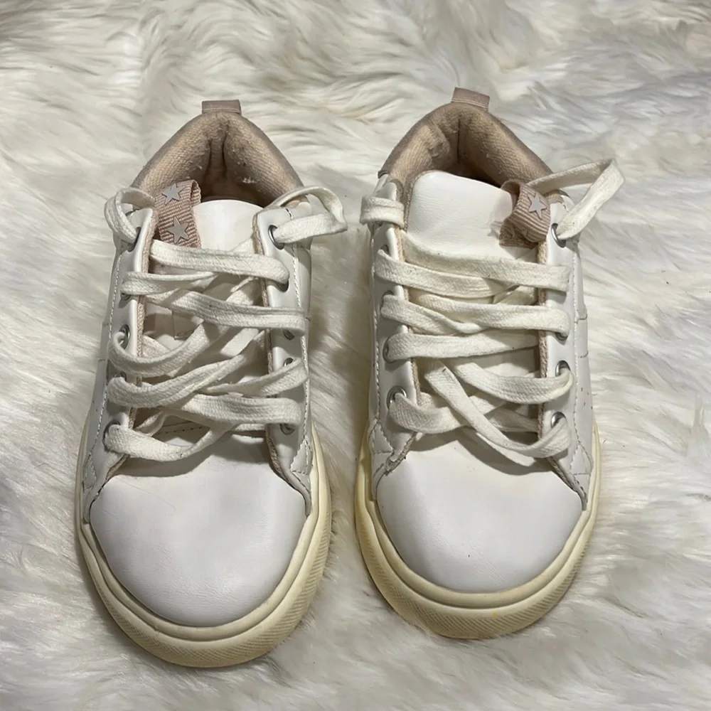 Zara white memory effect insole lace girl sneakers shoes size 31 EU
